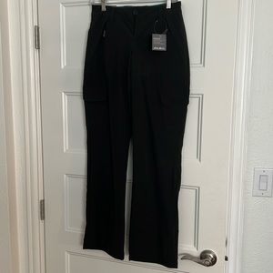 Eddie Bauer NWT new black polar fleece lined pants ski snow sz 0